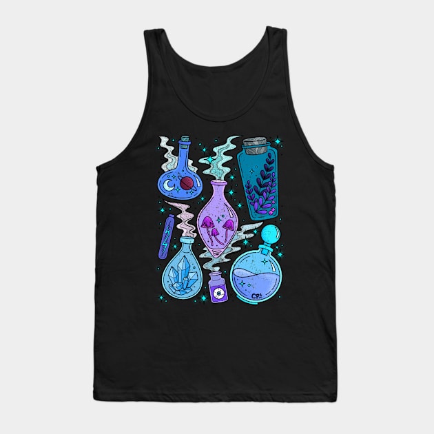 Magic Potion Bottles for Witches Purple Tank Top by Christine Parker & Co